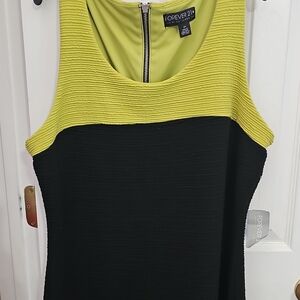 Forever 21 Black and Lime Tank Top